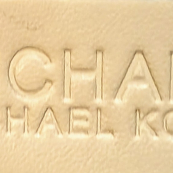 Michael Kors Monogram Black Patent Leather and Tan Totebag - Picture 15 of 16